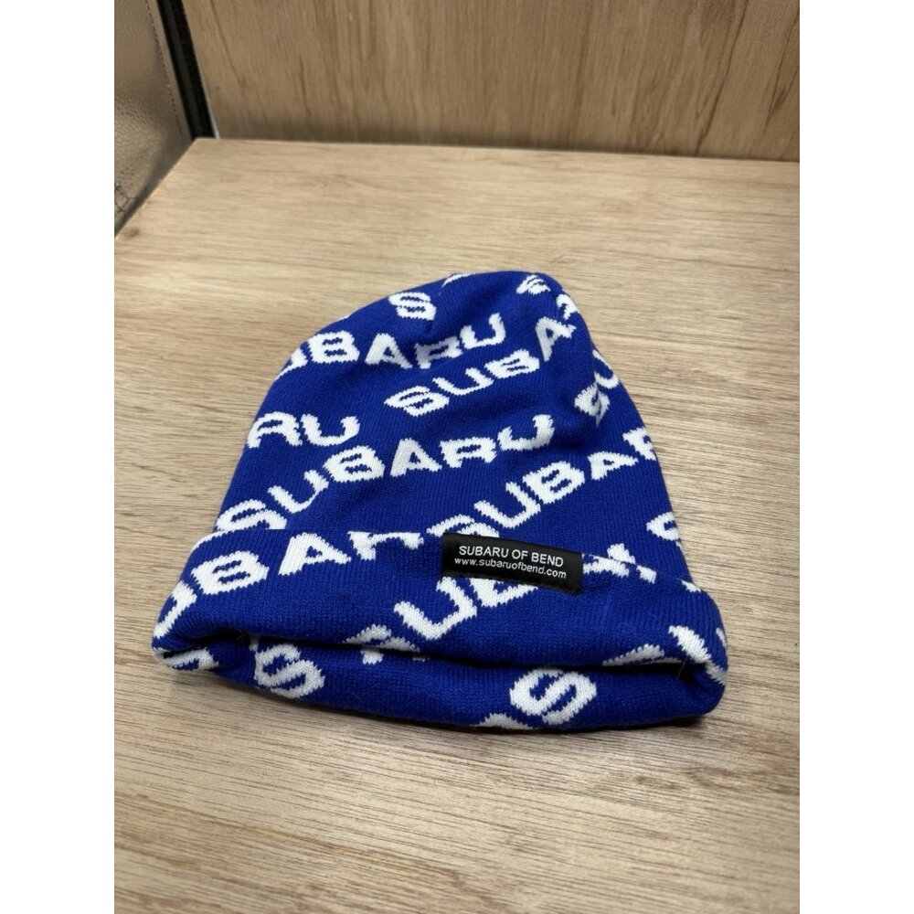 Subaru Logo All Over Print Blue Beanie New Blue Subaru Of Bend OR